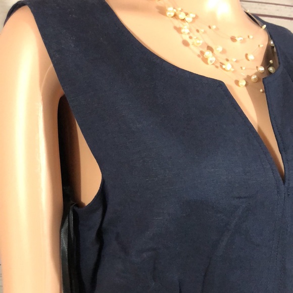 Karl Lagerfeld linen dress knee length size 12 - Picture 4 of 10